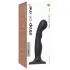 Strap-on-me - dildo med sugekop - bøjet - sort