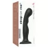Strap-on-me - strap-on dildo med sugekop - bøjelig - sort - L