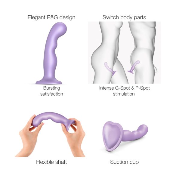 Strap-on-me P&G S - buet, sugekop dildo (lilla)