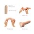 Strap-on-me S - To-lags dildo med sugekop (naturfarve)