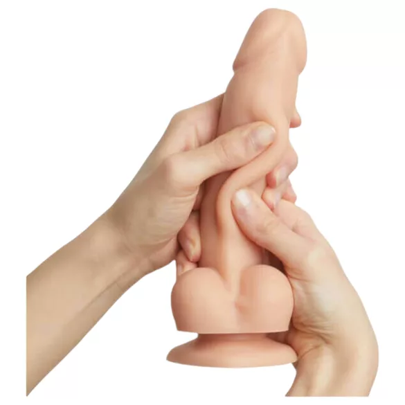 Strap-on-me - dildo med sugekop - dobbeltlag - silikone natur