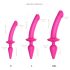 Strap-on-me Swith Semi-Realistic L - 2i1 silikone dildo (pink)