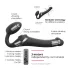 Strap-on-me - strap-on vibrator med luftbølger - sort