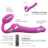 Strap-on-me - strap-on vibrator med luftbølger - silikon pink