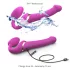 Strap-on-me - strap-on vibrator med luftbølger - silikon pink