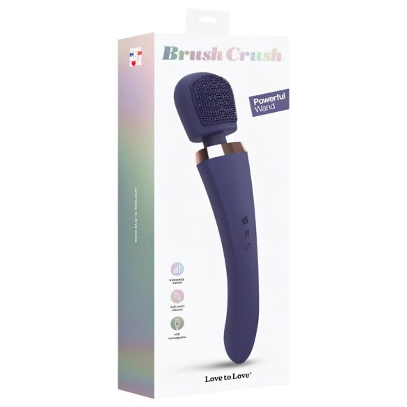 Love to Love Brush Crush - massager wand vibrator (blå)