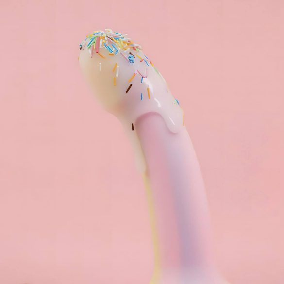 Dildolls Fantasia - stribet silikone dildo med sugekop