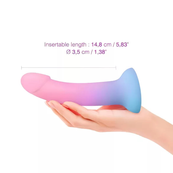 Dildolls Utopia - silikondildo med sugekop - farverig