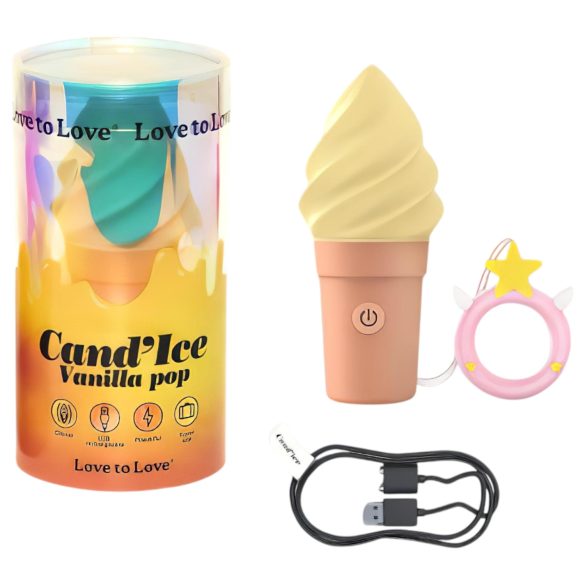 Love to Love Cand Ice - genopladelig klitorisvibrator (vanilje)