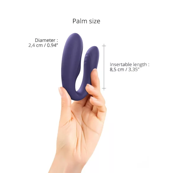Love to Love - parvibrator med fjernbetjening - genopladelig - lilla