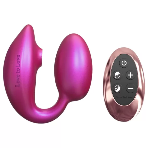 Wonderlover - klitoris & G-punkt vibrator (metal pink)