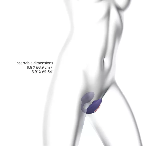 Love to Love Wonderlover - klitoris & G-punkt vibrator (mørklilla)