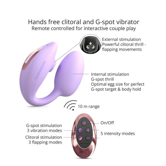 Love to Love Wonderlover - klitoris stimulator G-punkt vibrator (lilla)