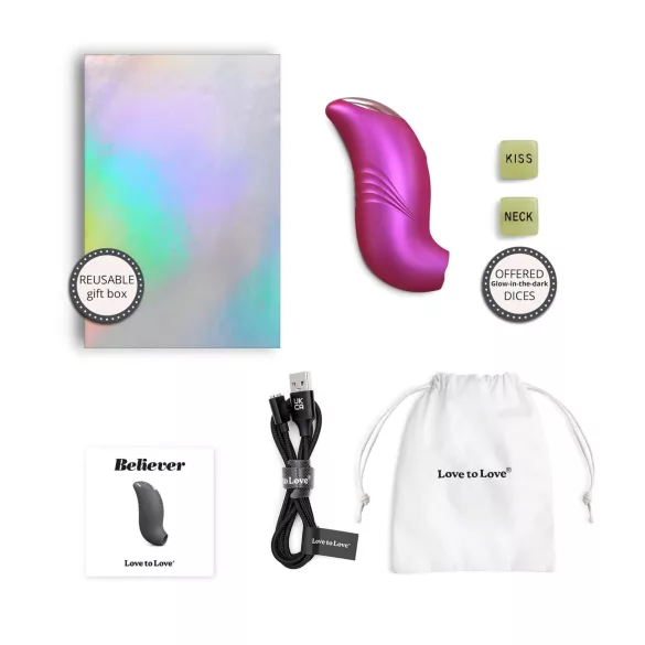 Love to Love Believer - vandtæt klitorisstimulator (metal pink)