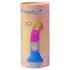 Love to Love Candy Loop - lysende LED-silikone dildo (lyserød-blå) - 16,9 cm
