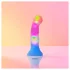 Love to Love Candy Loop - lysende LED-silikone dildo (lyserød-blå) - 16,9 cm