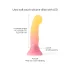 Love to Love Sugar Bomb - lysende silikonedildo med LED (pink-gul) - 16,9 cm