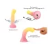 Love to Love Sugar Bomb - lysende silikonedildo med LED (pink-gul) - 16,9 cm