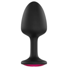 Dorcel - analplug med pink sten - medium - sort