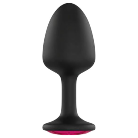 Dorcel - analplug med pink sten - medium - sort
