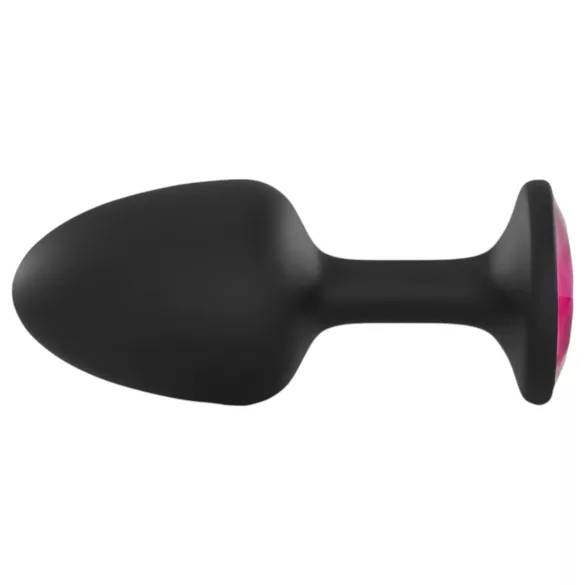 Dorcel - analplug med pink sten - medium - sort