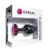 Dorcel - analplug med pink sten - medium - sort