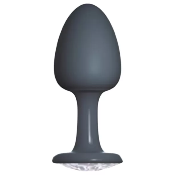 Dorcel Geisha Plug Diamond L - hvid sten anal plug (sort)