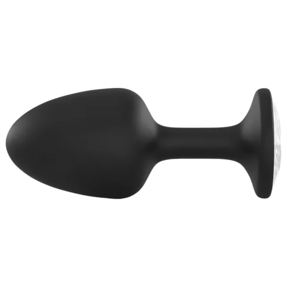 Dorcel Geisha Plug Diamond L - hvid sten anal plug (sort)