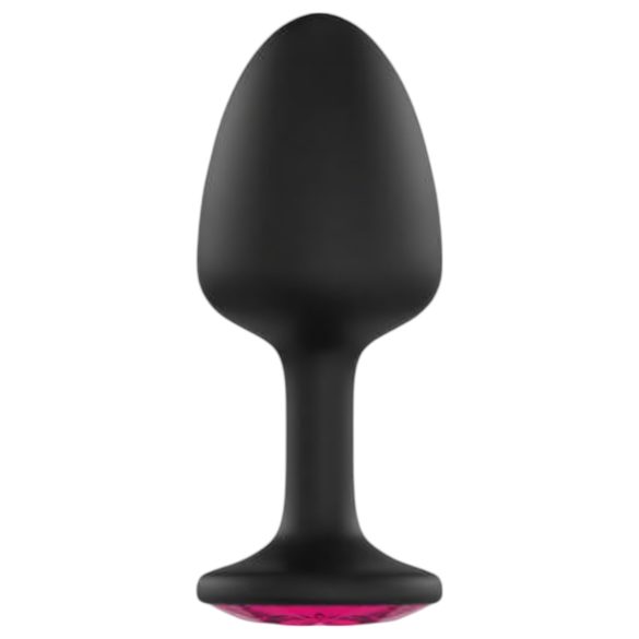Dorcel Geisha Plug Ruby L - sort anal plug med pink sten (sort)