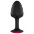 Dorcel Geisha Plug Ruby L - sort anal plug med pink sten (sort)