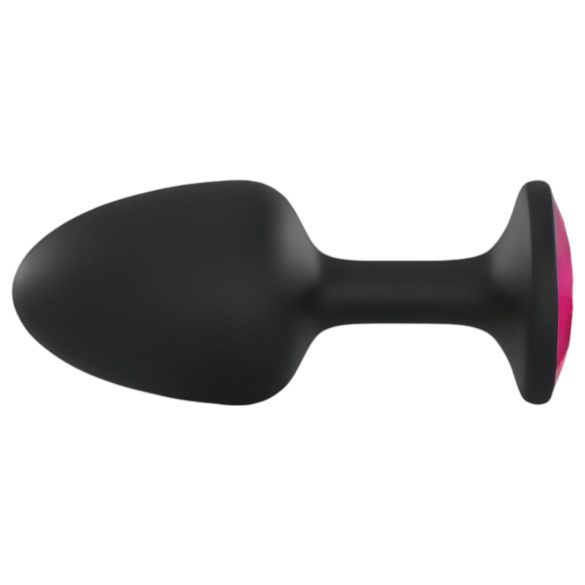 Dorcel Geisha Plug Ruby L - sort anal plug med pink sten (sort)