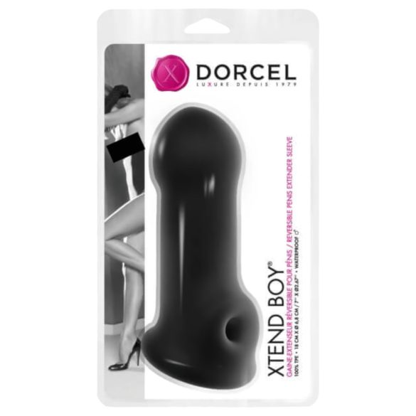 Dorcel Xtend Boy - penisovertræk - silikone - sort