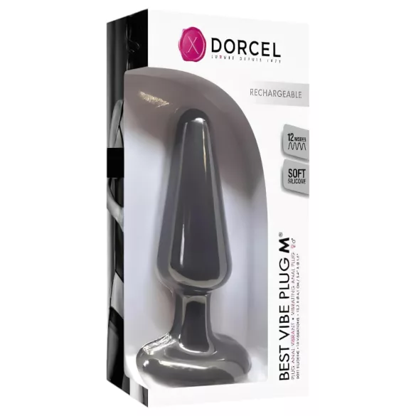 Dorcel Best Vibe Plug M - genopladelig anal vibrator (sort)