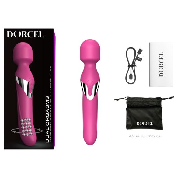 Dorcel Dual Orgasms - genopladelig 2-i-1 massagevibrator (pink)