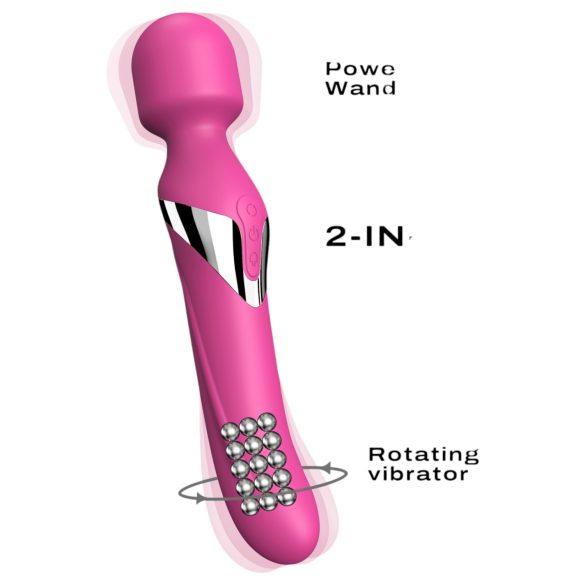 Dorcel Dual Orgasms - genopladelig 2-i-1 massagevibrator (pink)