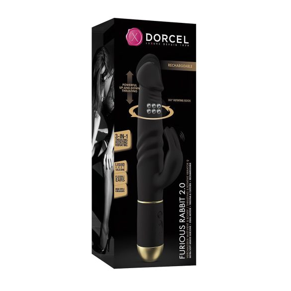 Dorcel - rabbitvibrator med stødfunktion og klitorisarm - sort