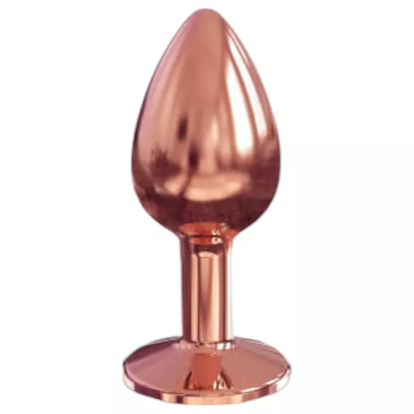 Dorcel Diamond Plug S - analpløg i aluminium - lille (rosaguldfarvet)