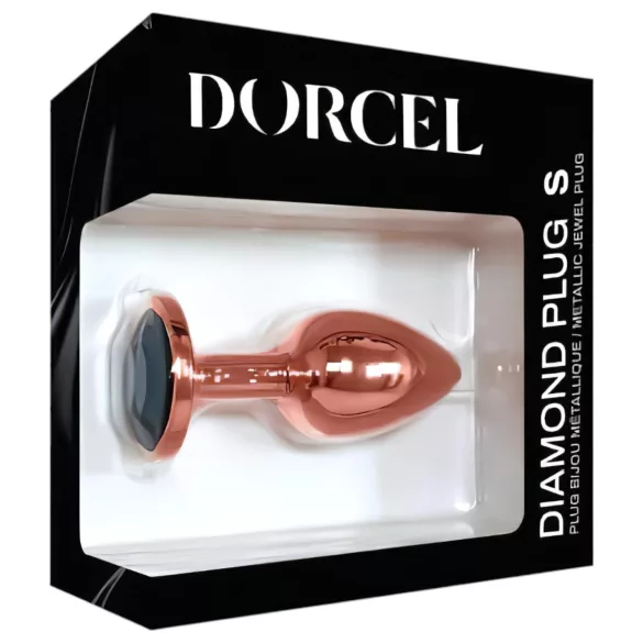 Dorcel Diamond Plug S - analpløg i aluminium - lille (rosaguldfarvet)