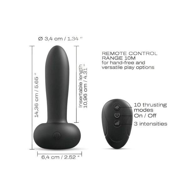 Dorcel Deep Thrust - stødende vibrator (sort)