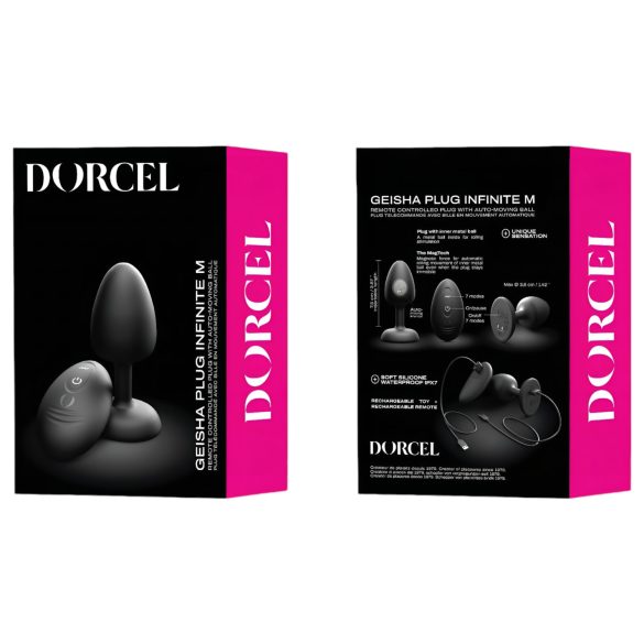 Dorcel - kugle, fjernbetjent anal vibrator M - (sort)
