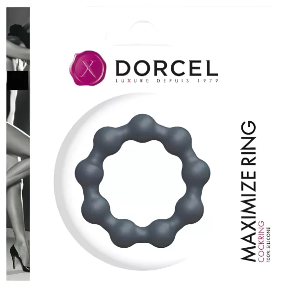 Dorcel Maximize - kugleformet penisring i silikone (grå)
