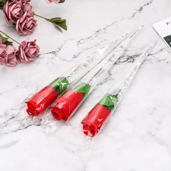 Panty Rose - trussetanga med rosenstil - rød - S-L