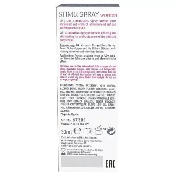 HOT Shiatsu Joyful - stimulerende spray til kvinder - 30ml