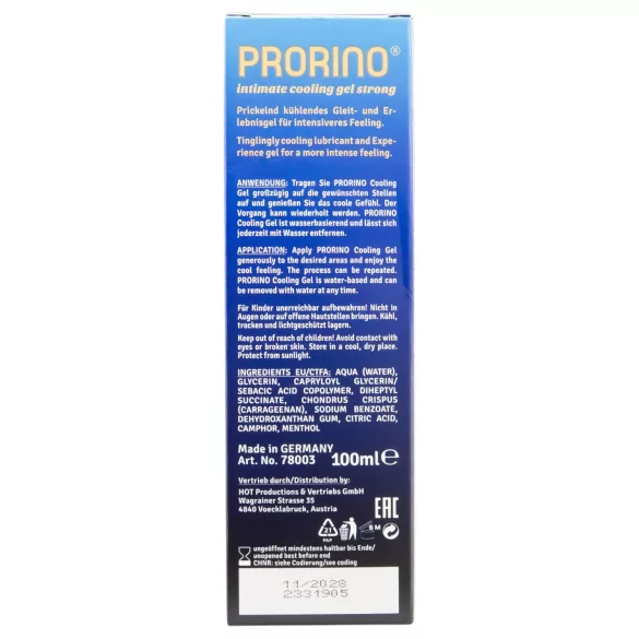 HOT Prorino - intim creme til mænd - stærk kølende effekt - 100ml