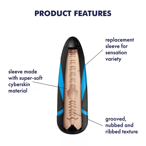 Satisfyer - masturbator sleeve - tri delights - udskiftelig indsats