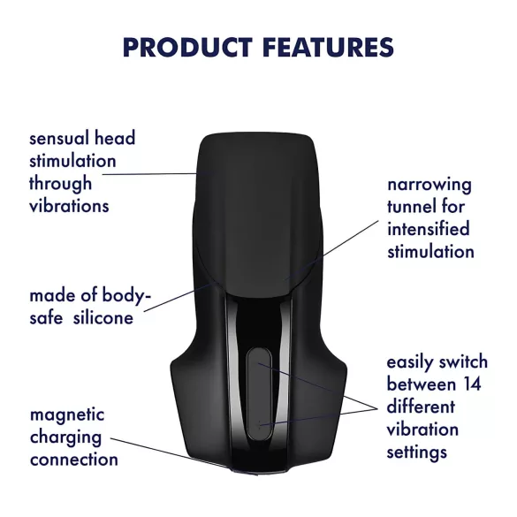 Satisfyer Men Vibration - penisvibrator - genopladelig - sort