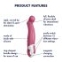 Satisfyer Petting Hippo - genopladelig, vandtæt vibrator (lyserød)