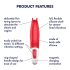 Satisfyer Power Flower - genopladelig, vandtæt vibrator (rød)