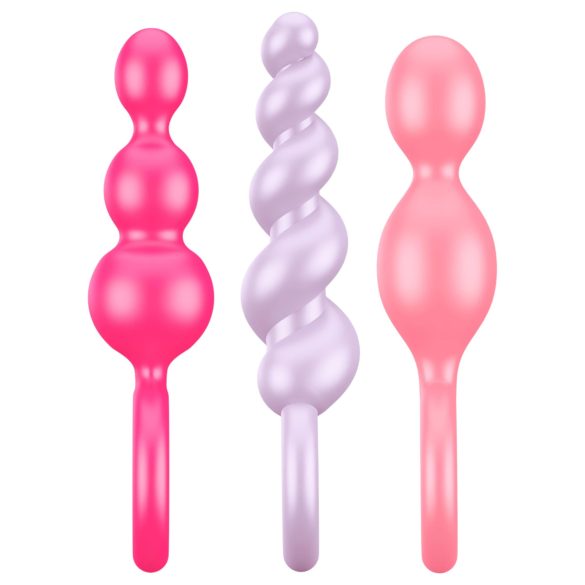 Satisfyer Booty Call - analplugsæt - 3 stk - farverig