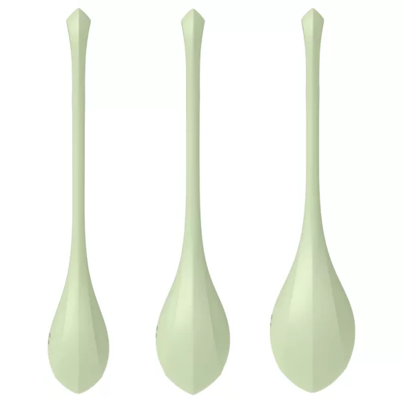 Satisfyer Yoni Power 2 - bækkenbundskugler sæt - 3 stk - grøn